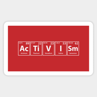 Activism (Ac-Ti-V-I-Sm) Periodic Elements Spelling Sticker